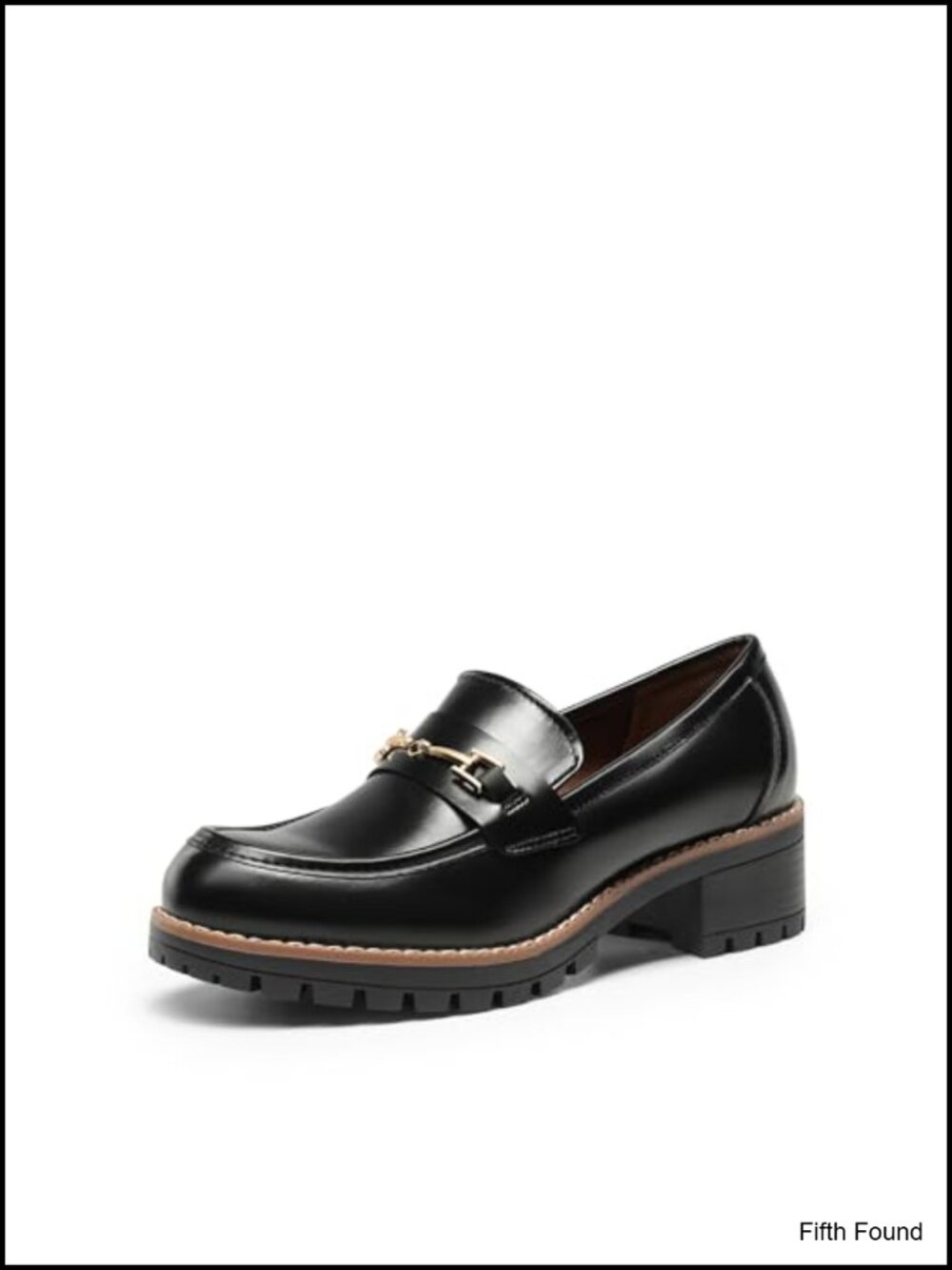 Chunky Loafers Dressy Business Shoes Almond Toe Faux Leather Comfort